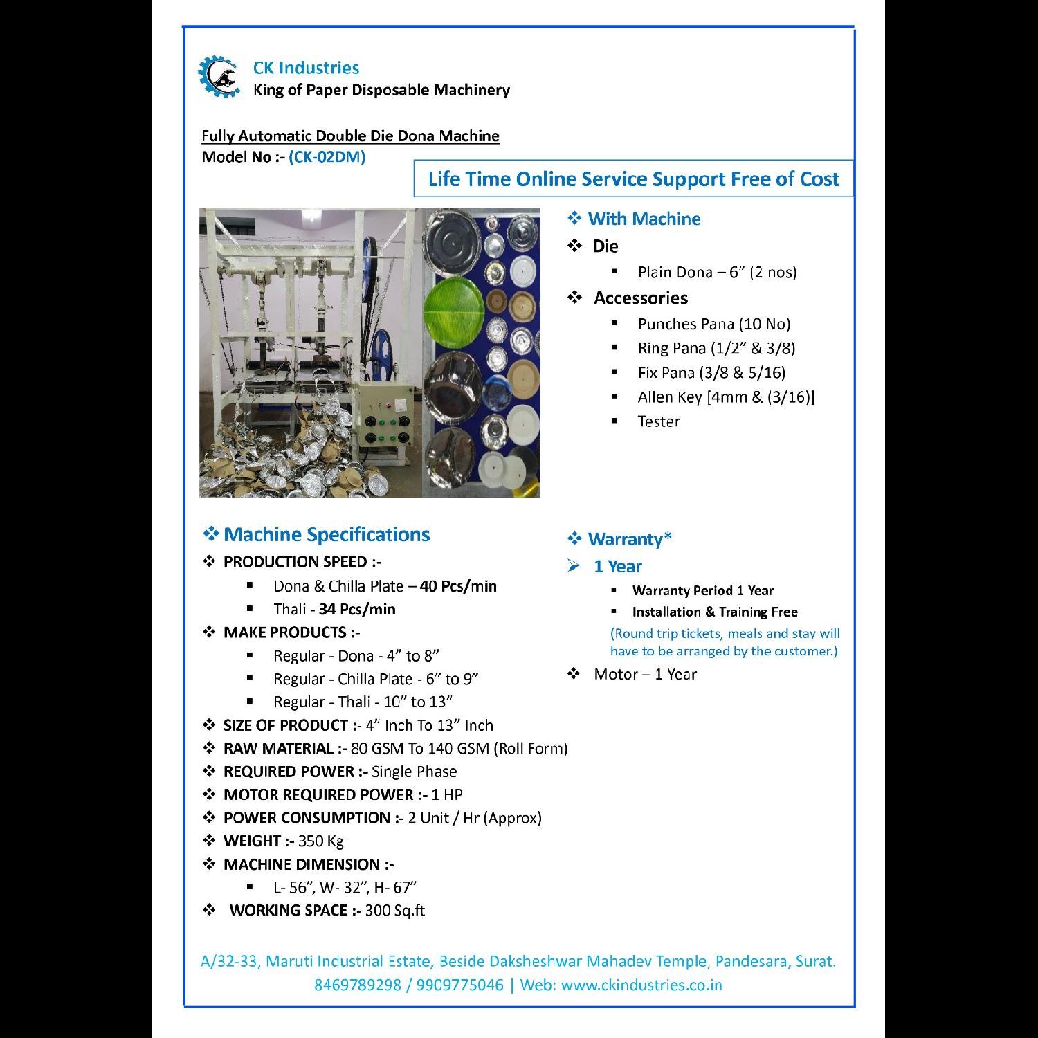 Fully Automatic Double Die Dona Machine